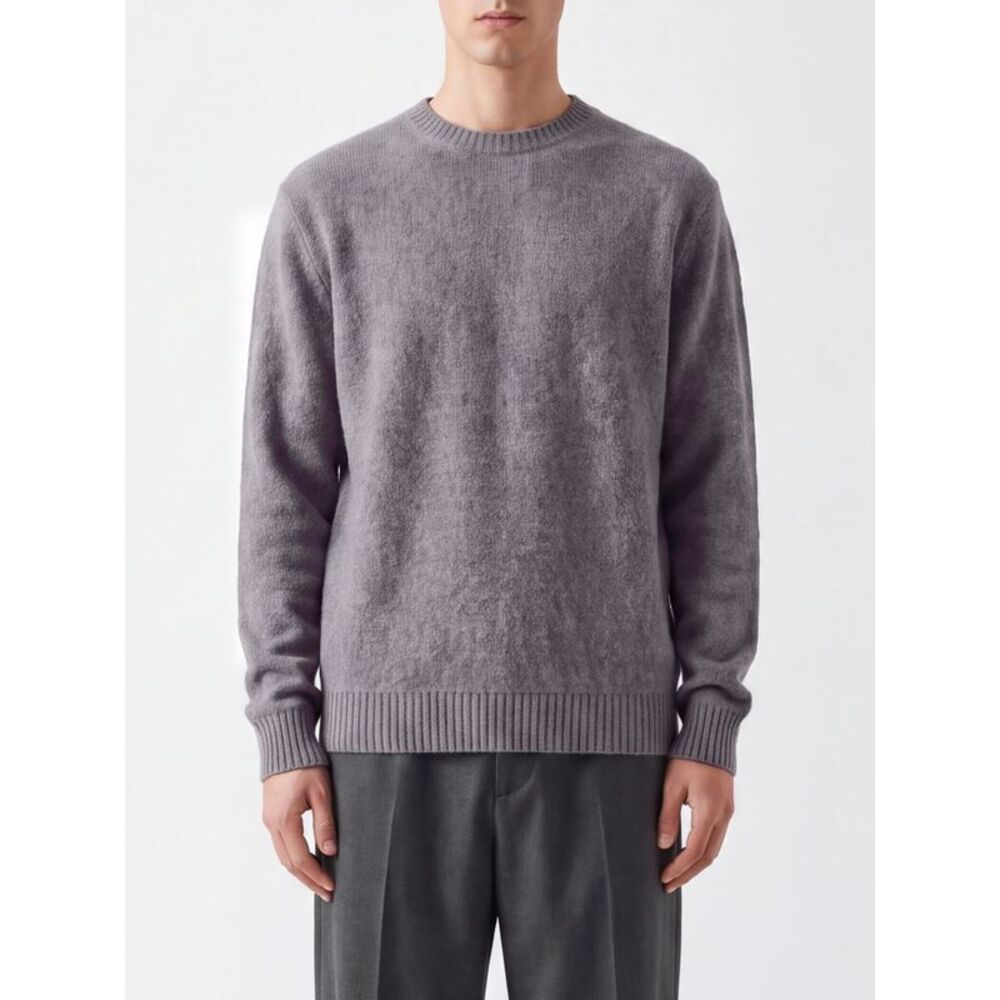 Avant Toi Men Avant Toi Slim Fit Merino Wool And Alpaca Crewneck Jumper